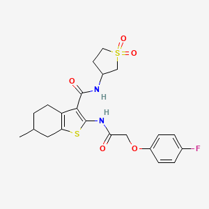 N-(1,1-dioxidotetrahydrothiophen-3-yl)-2-{[(4-fluorophenoxy)acetyl]amino}-6-methyl-4,5,6,7-tetrahydro-1-benzothiophene-3-carboxamide