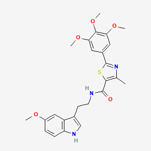 N-[2-(5-methoxy-1H-indol-3-yl)ethyl]-4-methyl-2-(3,4,5-trimethoxyphenyl)-1,3-thiazole-5-carboxamide