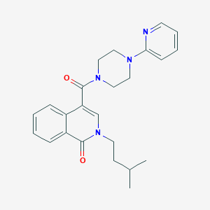 molecular formula C24H28N4O2 B11142909 2-isopentyl-4-{[4-(2-pyridyl)piperazino]carbonyl}-1(2H)-isoquinolinone 