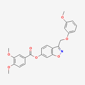 3-[(3-Methoxyphenoxy)methyl]-1,2-benzoxazol-6-yl 3,4-dimethoxybenzoate