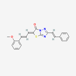 (5Z)-5-[(2E)-3-(2-methoxyphenyl)prop-2-en-1-ylidene]-2-[(E)-2-phenylethenyl][1,3]thiazolo[3,2-b][1,2,4]triazol-6(5H)-one