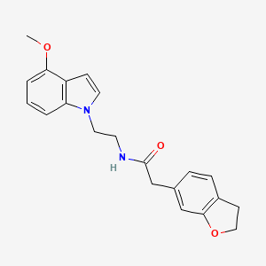 2-(2,3-dihydro-1-benzofuran-6-yl)-N-[2-(4-methoxy-1H-indol-1-yl)ethyl]acetamide