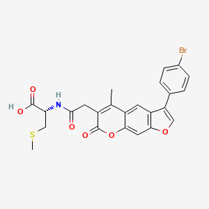 N-{[3-(4-bromophenyl)-5-methyl-7-oxo-7H-furo[3,2-g]chromen-6-yl]acetyl}-S-methyl-D-cysteine