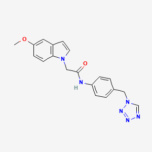 2-(5-methoxy-1H-indol-1-yl)-N-[4-(1H-tetrazol-1-ylmethyl)phenyl]acetamide