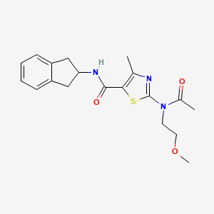 2-[acetyl(2-methoxyethyl)amino]-N-(2,3-dihydro-1H-inden-2-yl)-4-methyl-1,3-thiazole-5-carboxamide