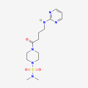 N,N-dimethyl-4-[4-(2-pyrimidinylamino)butanoyl]tetrahydro-1(2H)-pyrazinesulfonamide