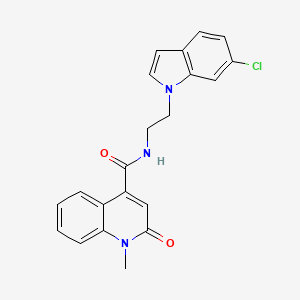 N-[2-(6-chloro-1H-indol-1-yl)ethyl]-1-methyl-2-oxo-1,2-dihydro-4-quinolinecarboxamide