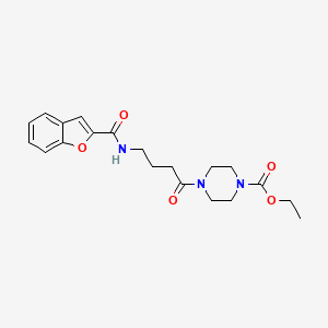 Ethyl 4-{4-[(1-benzofuran-2-ylcarbonyl)amino]butanoyl}piperazine-1-carboxylate