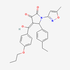 5-(4-ethylphenyl)-3-hydroxy-1-(5-methyl-1,2-oxazol-3-yl)-4-[(4-propoxyphenyl)carbonyl]-1,5-dihydro-2H-pyrrol-2-one