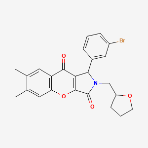 1-(3-Bromophenyl)-6,7-dimethyl-2-(tetrahydrofuran-2-ylmethyl)-1,2-dihydrochromeno[2,3-c]pyrrole-3,9-dione