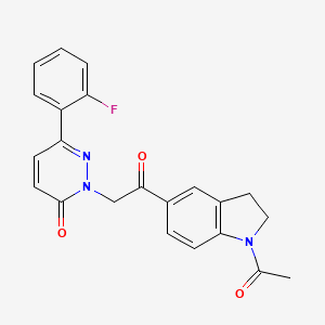 2-[2-(1-acetyl-2,3-dihydro-1H-indol-5-yl)-2-oxoethyl]-6-(2-fluorophenyl)-3(2H)-pyridazinone