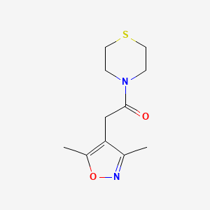 2-(3,5-Dimethyl-1,2-oxazol-4-yl)-1-(thiomorpholin-4-yl)ethanone