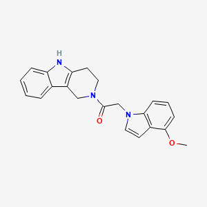 2-(4-methoxy-1H-indol-1-yl)-1-(1,3,4,5-tetrahydro-2H-pyrido[4,3-b]indol-2-yl)ethanone