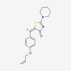 (5E)-2-(piperidin-1-yl)-5-[4-(prop-2-en-1-yloxy)benzylidene]-1,3-thiazol-4(5H)-one