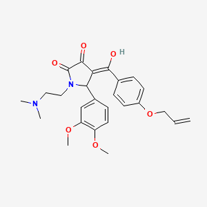 5-(3,4-dimethoxyphenyl)-1-[2-(dimethylamino)ethyl]-3-hydroxy-4-{[4-(prop-2-en-1-yloxy)phenyl]carbonyl}-1,5-dihydro-2H-pyrrol-2-one