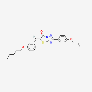 (5Z)-2-(4-butoxyphenyl)-5-[3-(pentyloxy)benzylidene][1,3]thiazolo[3,2-b][1,2,4]triazol-6(5H)-one