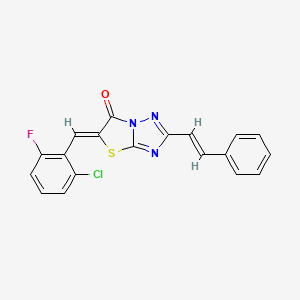 (5Z)-5-(2-chloro-6-fluorobenzylidene)-2-[(E)-2-phenylethenyl][1,3]thiazolo[3,2-b][1,2,4]triazol-6(5H)-one