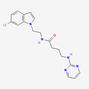 N-[2-(6-chloro-1H-indol-1-yl)ethyl]-4-(2-pyrimidinylamino)butanamide