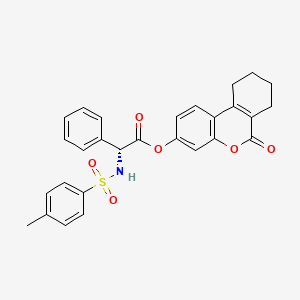 6-oxo-7,8,9,10-tetrahydro-6H-benzo[c]chromen-3-yl (2R)-{[(4-methylphenyl)sulfonyl]amino}(phenyl)ethanoate