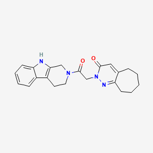 2-[2-oxo-2-(1,3,4,9-tetrahydro-2H-beta-carbolin-2-yl)ethyl]-2,5,6,7,8,9-hexahydro-3H-cyclohepta[c]pyridazin-3-one