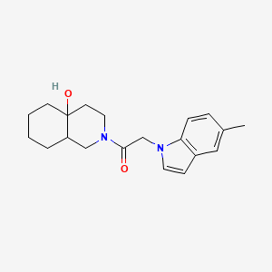 molecular formula C20H26N2O2 B11143166 1-(4a-hydroxyoctahydroisoquinolin-2(1H)-yl)-2-(5-methyl-1H-indol-1-yl)ethanone 