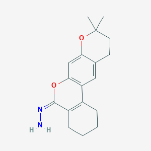 (1E)-(9,9-dimethyl-1,2,3,4,10,11-hexahydro-5H,9H-benzo[c]pyrano[3,2-g]chromen-5-ylidene)hydrazine