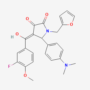 5-[4-(dimethylamino)phenyl]-4-[(3-fluoro-4-methoxyphenyl)carbonyl]-1-(furan-2-ylmethyl)-3-hydroxy-1,5-dihydro-2H-pyrrol-2-one