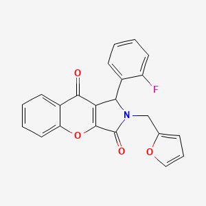 1-(2-Fluorophenyl)-2-(furan-2-ylmethyl)-1,2-dihydrochromeno[2,3-c]pyrrole-3,9-dione