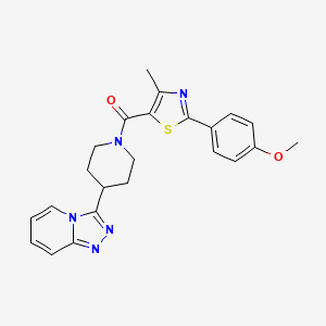 molecular formula C23H23N5O2S B11143206 [2-(4-Methoxyphenyl)-4-methyl-1,3-thiazol-5-yl](4-[1,2,4]triazolo[4,3-a]pyridin-3-ylpiperidino)methanone 