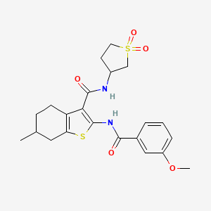 N-(1,1-dioxidotetrahydrothiophen-3-yl)-2-{[(3-methoxyphenyl)carbonyl]amino}-6-methyl-4,5,6,7-tetrahydro-1-benzothiophene-3-carboxamide