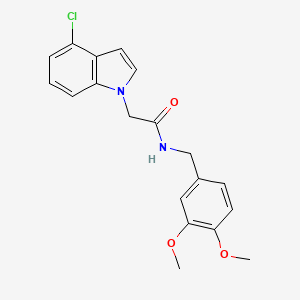 2-(4-chloro-1H-indol-1-yl)-N-(3,4-dimethoxybenzyl)acetamide