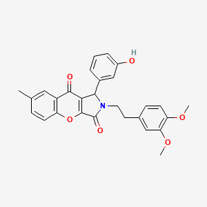 2-[2-(3,4-Dimethoxyphenyl)ethyl]-1-(3-hydroxyphenyl)-7-methyl-1,2-dihydrochromeno[2,3-c]pyrrole-3,9-dione