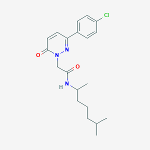 2-(3-(4-chlorophenyl)-6-oxopyridazin-1(6H)-yl)-N-(6-methylheptan-2-yl)acetamide