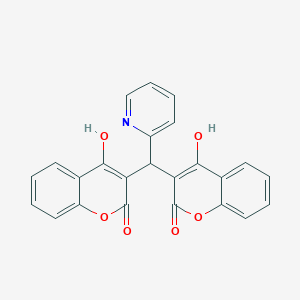 4-Hydroxy-3-[(4-hydroxy-2-oxo-chromen-3-yl)-(2-pyridyl)methyl]chromen-2-one