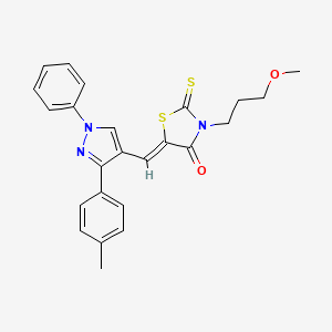 (5Z)-3-(3-methoxypropyl)-5-{[3-(4-methylphenyl)-1-phenyl-1H-pyrazol-4-yl]methylidene}-2-thioxo-1,3-thiazolidin-4-one