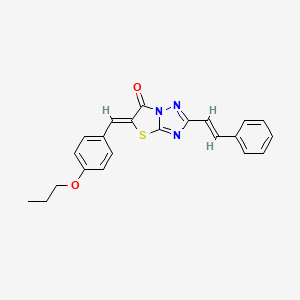 (5Z)-2-[(E)-2-phenylethenyl]-5-(4-propoxybenzylidene)[1,3]thiazolo[3,2-b][1,2,4]triazol-6(5H)-one