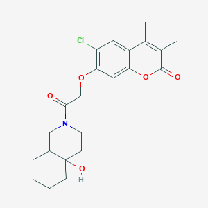 6-chloro-7-[2-(4a-hydroxyoctahydroisoquinolin-2(1H)-yl)-2-oxoethoxy]-3,4-dimethyl-2H-chromen-2-one