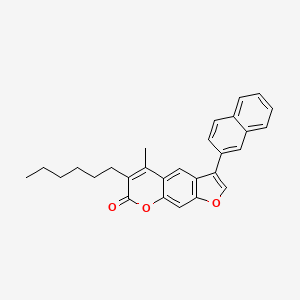 6-hexyl-5-methyl-3-(naphthalen-2-yl)-7H-furo[3,2-g]chromen-7-one