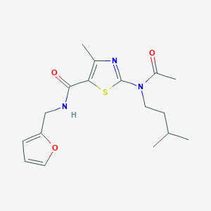 2-[acetyl(isopentyl)amino]-N-(2-furylmethyl)-4-methyl-1,3-thiazole-5-carboxamide