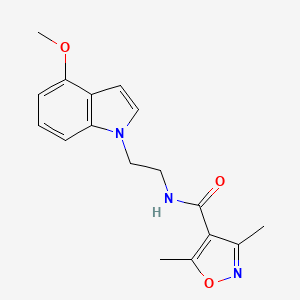 molecular formula C17H19N3O3 B11143369 N-[2-(4-methoxy-1H-indol-1-yl)ethyl]-3,5-dimethyl-4-isoxazolecarboxamide 