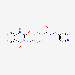 trans-4-[(2-hydroxy-4-oxoquinazolin-3(4H)-yl)methyl]-N-(pyridin-4-ylmethyl)cyclohexanecarboxamide