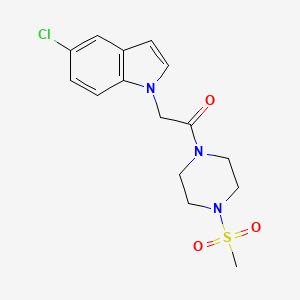 2-(5-chloro-1H-indol-1-yl)-1-[4-(methylsulfonyl)piperazin-1-yl]ethanone