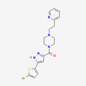 [5-(5-bromothiophen-2-yl)-1H-pyrazol-3-yl]{4-[2-(pyridin-2-yl)ethyl]piperazin-1-yl}methanone