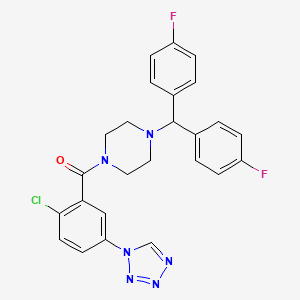 1-[bis(4-fluorophenyl)methyl]-4-[2-chloro-5-(1H-tetrazol-1-yl)benzoyl]piperazine