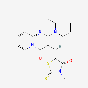 2-(dipropylamino)-3-[(Z)-(3-methyl-4-oxo-2-thioxo-1,3-thiazolidin-5-ylidene)methyl]-4H-pyrido[1,2-a]pyrimidin-4-one