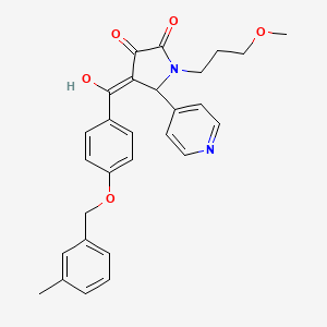 3-hydroxy-1-(3-methoxypropyl)-4-({4-[(3-methylbenzyl)oxy]phenyl}carbonyl)-5-(pyridin-4-yl)-1,5-dihydro-2H-pyrrol-2-one