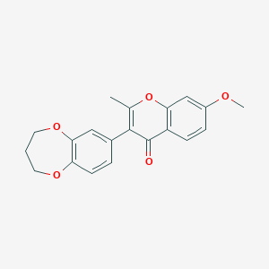 3-(3,4-dihydro-2H-1,5-benzodioxepin-7-yl)-7-methoxy-2-methyl-4H-chromen-4-one