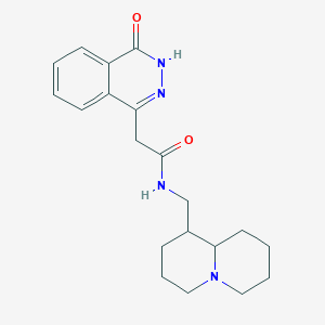 molecular formula C20H26N4O2 B11143466 N-(octahydro-2H-quinolizin-1-ylmethyl)-2-(4-oxo-3,4-dihydrophthalazin-1-yl)acetamide 