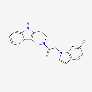 2-(6-chloro-1H-indol-1-yl)-1-(1,3,4,5-tetrahydro-2H-pyrido[4,3-b]indol-2-yl)ethanone