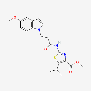 methyl 5-isopropyl-2-{[3-(5-methoxy-1H-indol-1-yl)propanoyl]amino}-1,3-thiazole-4-carboxylate